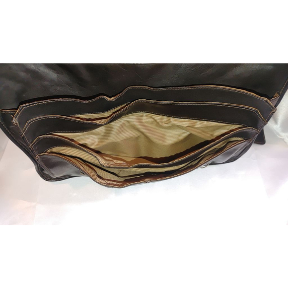 Santa Fe Airline Int.'l DILANA Flapover Brief Leather Satchel - Picture 14 of 14